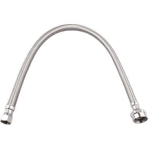 Durapro 275125 3/8 in. Flare x 7/8 in. Metal Ballcock x 12 in. Braided Stainless Steel Toilet Connector