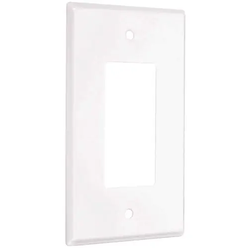 1-Gang Jumbo Decorator Rocker Wallplate, Smooth White