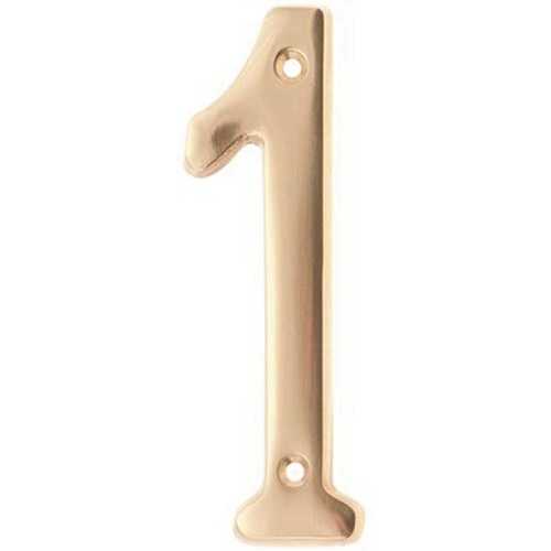 4 in. Solid Brass Number 1