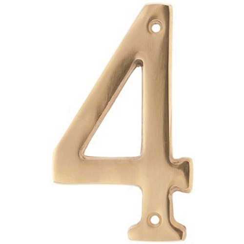 4 in. Solid Brass Number 4