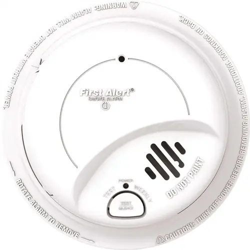 BRK Brands 9120B Brands 120-Volt Hardwire, Ionization Sensor Smoke Alarm Detector Perfect Mount with Battery Backup White