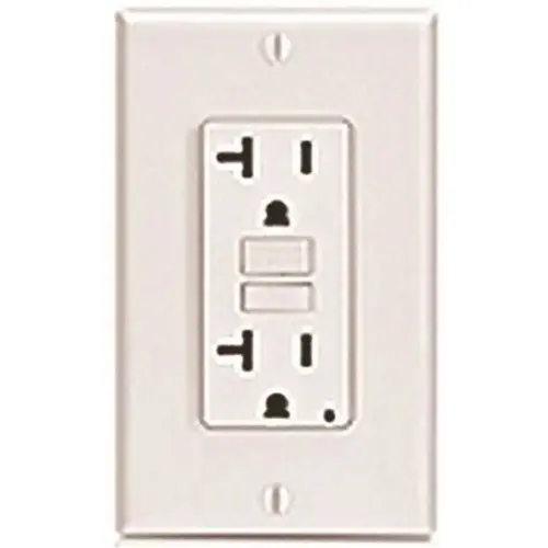 Leviton GFNT2-T 20 Amp 125-Volt NEMA 5-20R SmartlockPro 2-Pole Duplex GFCI Receptacle with LED, Light Almond