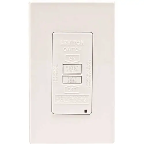 Leviton GFRBF-W 20 Amp 125-Volt NEMA 5-20R SmartlockPro 2-Pole Blank Face Duplex GFCI Receptacle with LED, White