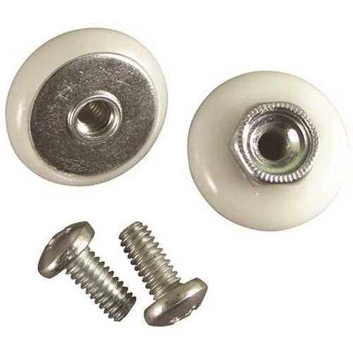 7/8 in. Dia Shower Door Roller Oval Pair White