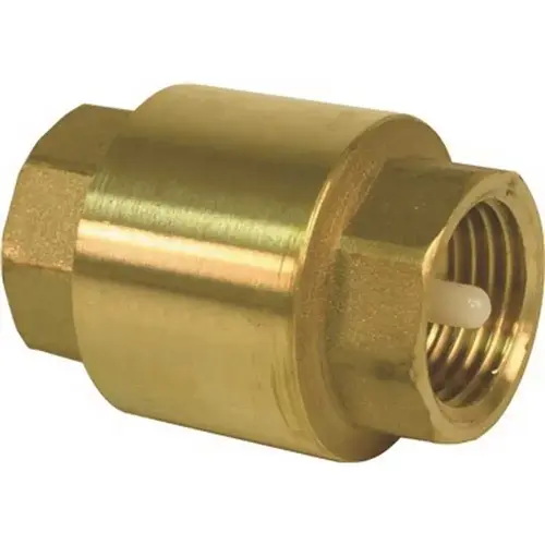 2 in. FIP x FIP Lead Free Spring Loaded In-Line Check Valve Brass