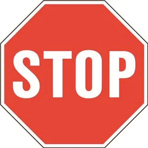 24 in. Stop Sign RED / WHITE