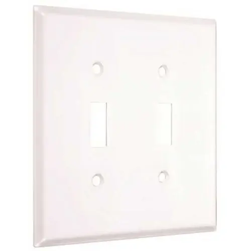 TAYMAC WJW-TT 2-Gang Jumbo Toggle Wallplate, Smooth White