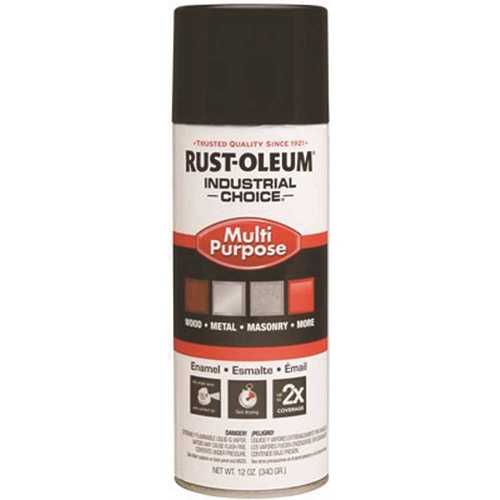 Rust-Oleum 1678830 12 oz. Industrial Choice Semi Flat Black Spray Paint