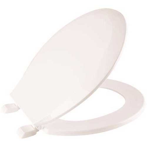 Premier Plastic Round Closed Front Toilet Seat in White