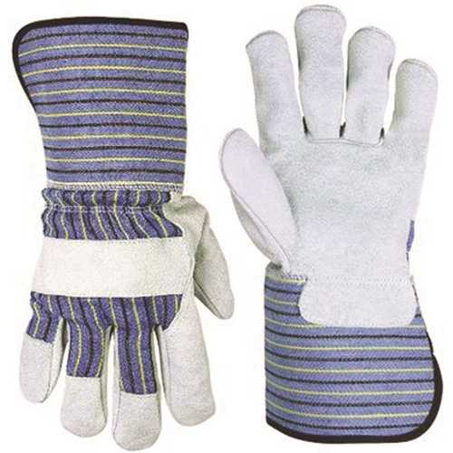 CLC Flex Grip 2048L Large Split Leather Palm Work Gloves with Extended 4.5 in. Safety Cuff