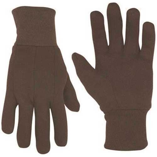 Large Brown Jersey Glove - pack of 6