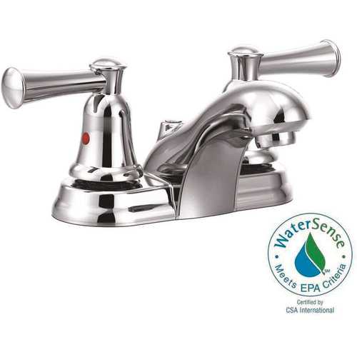 Capstone 4 in. Centerset 2-Handle Bathroom Faucet with Pop-Up Assembly in Chrome
