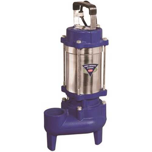 Pro Series Pumps E7040-NS 4/10 HP Cast Iron / Stainless Steel Sewage Pump