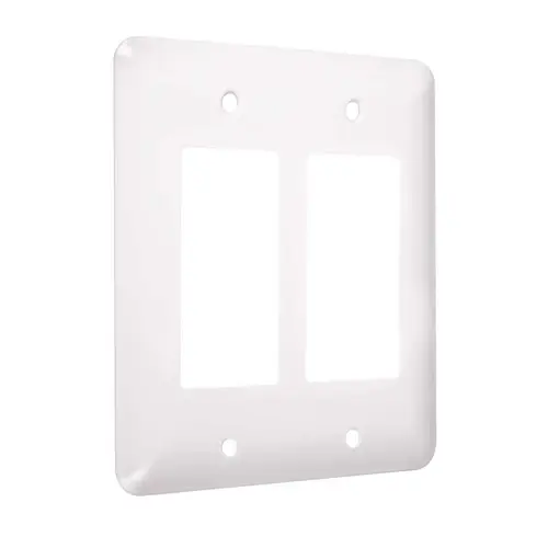 TAYMAC WRW-RR 2-Gang Princess Decorator Rocker Wallplate, Smooth White