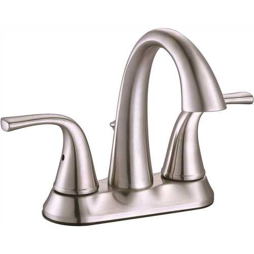 Creswell 4 in. Centerset 2-Handle Bathroom Faucet in Brushed Nickel