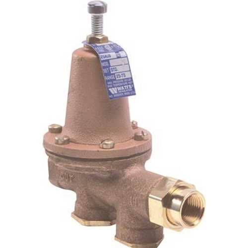 Lead Free Brass Water Pressure Reducing Valve 3/4 in. FIP x 3/4 in. FIP, Adjustable Pressure Range 25-75 psi
