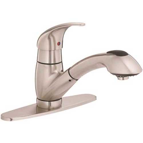 Gerber Plumbing G0040166SS Viper Single-Handle Pull-Out Sprayer Kitchen Faucet in Stainless Steel