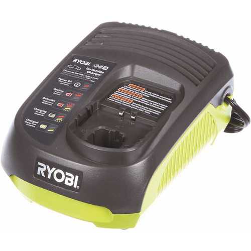 RYOBI P131 18-Volt ONE+ In-Vehicle Dual Chemistry Charger for use with 12V DC Outlet Green