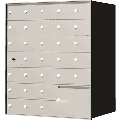 Florence 140075OUA 1400 Series 30-Compartment Recessed Horizontal Mailbox Anodized Aluminum