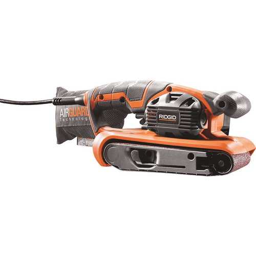 6.5 Amp Corded 3 in. x 18 in. Heavy-Duty Variable Speed Belt Sander with AIRGUARD Technology Orange