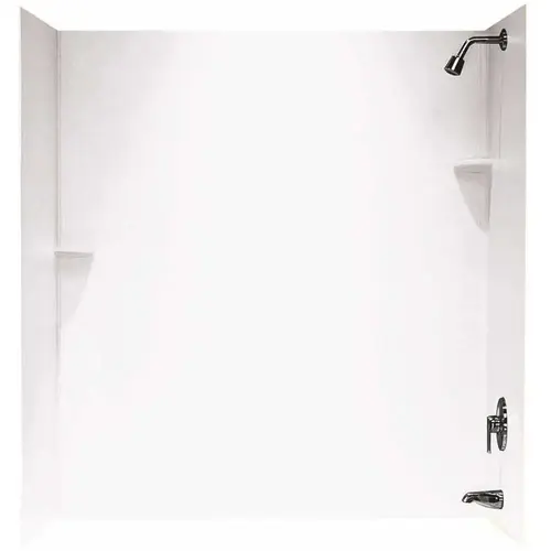 Swan SS603072.010 30 in. x 60 in. x 72 in. Tub Wall Surround Kit in White