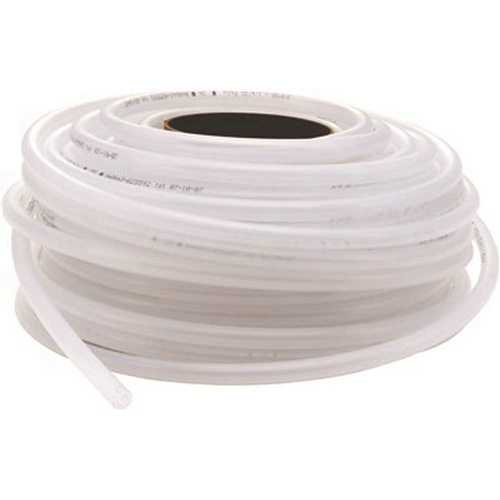 Vinyl Polyethylene Tube 1/4 OD x 17/100 ID White 100 ft