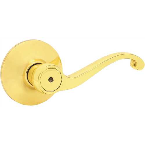 Legend C221 US3 Polished Brass Decorative Bed/Bath Door Lever with Adjustable Backset