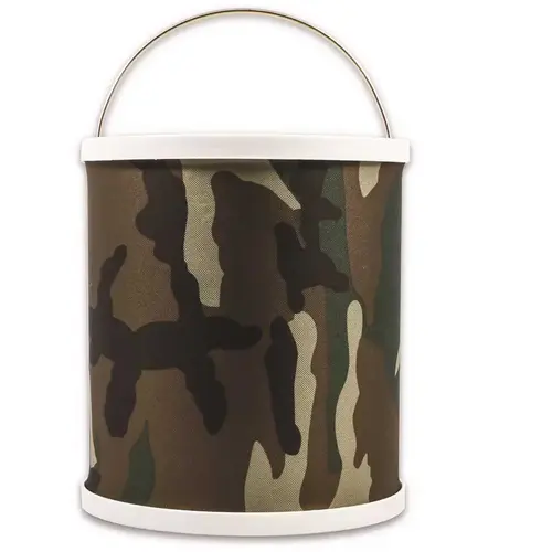 3 Gal. Collapsible Camouflage Bucket Blue