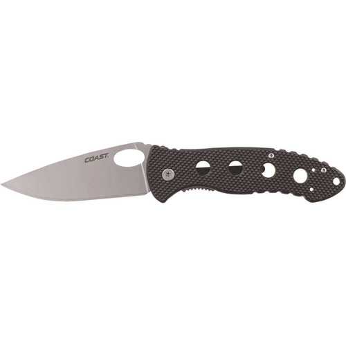 DX318 Double Lock Stainless Steel Folding Knife, Straight Edge Blade