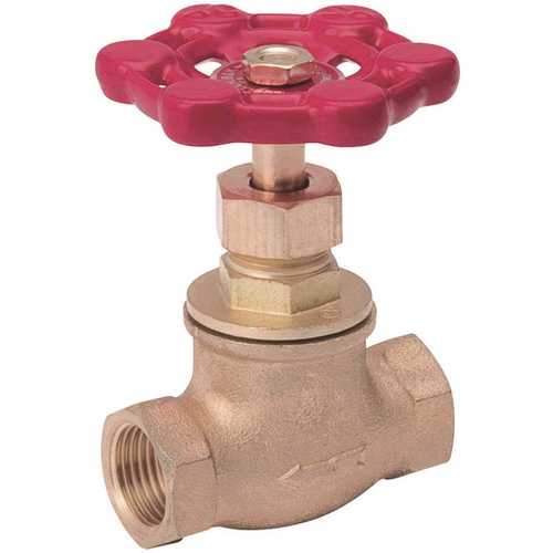 Southland 105-003NL Stop Valve, 1/2 in Connection, FPT x FPT, 125 psi Pressure, Brass Body