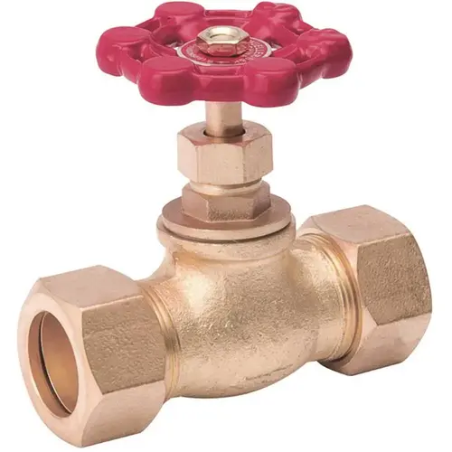 PROLINE 105-513NL 1/2 In. C X 1/2 In. C Low Lead Cast Brass Stop Valve