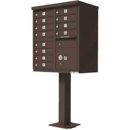 Florence 1570-12DBAF Vital Series Dark Bronze CBU with 12-Mailboxes, 1-Outgoing Mail Compartment, 1-Parcel Locker