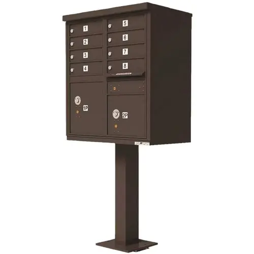 Vital Series Dark Bronze CBU with 8-Mailboxes, 1-Outgoing Mail Compartment, 2-Parcel Lockers