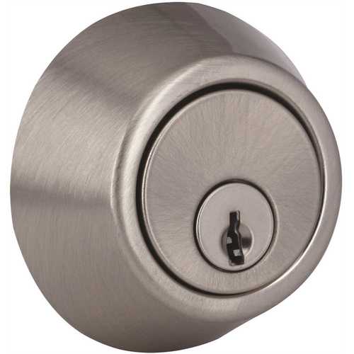 Legend 809034 Single Cylinder Deadbolt Adjustable Backet KW1 Keyway, Satin Nickel