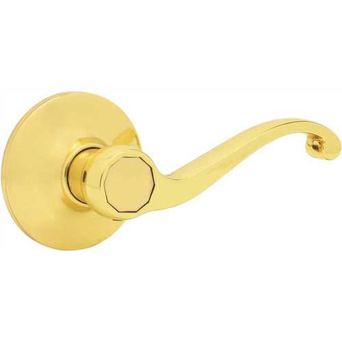 Legend C222 US3 Polished Brass Decorative Hall/Closet Door Lever with Adjustable Backset