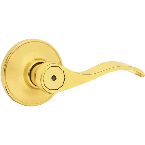 Legend W661 US3 Polished Brass Decorative Bed/Bath Door Lever with Adjustable Backset