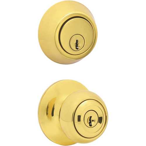 Legend 9020 US3 Single Cylinder Deadbolt Combo Set In Polished Brass