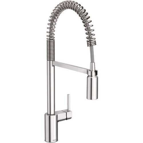 Align Single-Handle Pull-Down Sprayer Kitchen Faucet with Power Clean and Spring Spout in Chrome