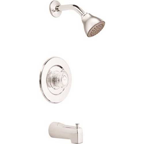 Chateau 1-Handle Wall Mount Tub and Shower Trim Kit in Chrome