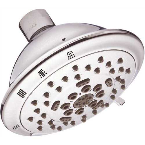 Danze D460035 5-Spray 4.5 in. Single Wall Mount Fixed Adjustable Shower Head in Chrome