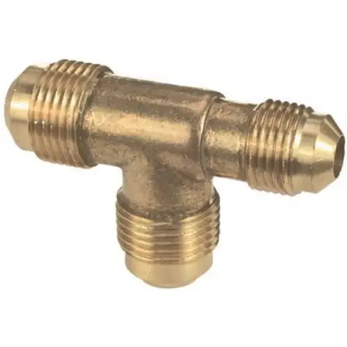 1/2 in. x 3/8 in. x 1/2 in. Brass Flare Reducing Tee