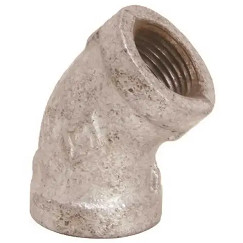 2 in. Galvanized Malleable 45-Degree Elbow Silver