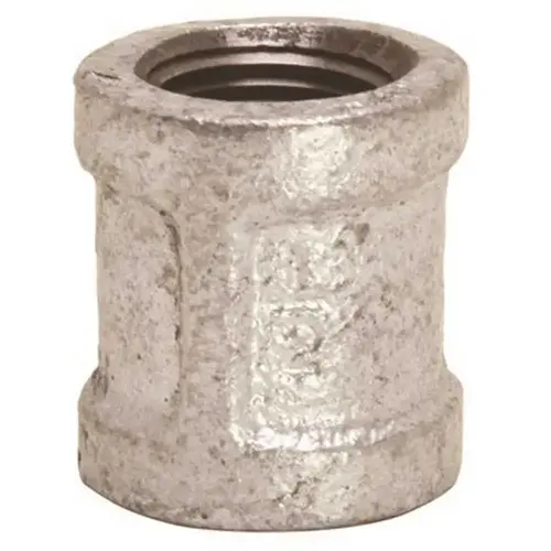 3/4 in. Lead Free Galvanized Malleable Fitting Coupling Silver