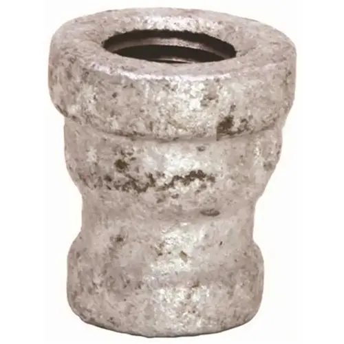 1-1/2 in. x 1-1/4 in. Galvanized Malleable Coupling Silver