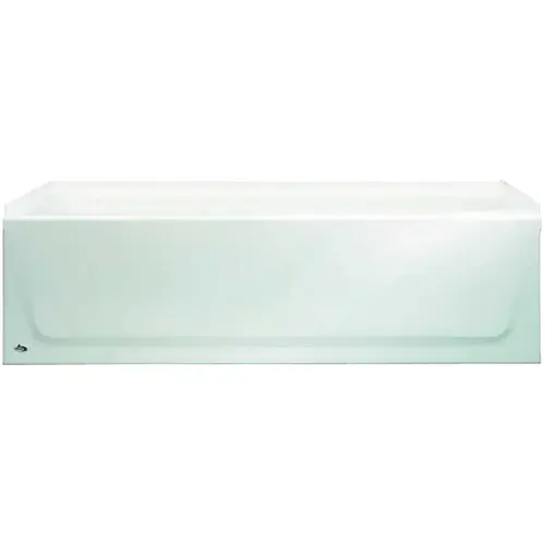 Aloha AFR 60 in. Left Drain Raised Outlet Rectangular Alcove Soaking Bathtub in White