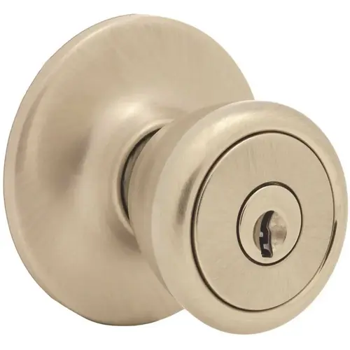 Steel Harbor ENTRY SATIN NICKEL Satin Nickel Keyed Entry Lock Tulip Door Knob