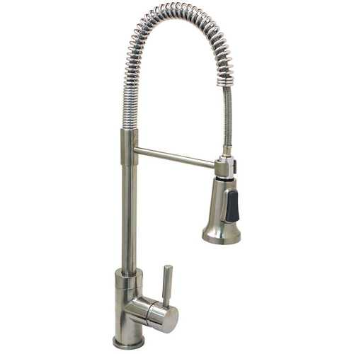 Essen Single-Handle Pull-Down Sprayer Kitchen Faucet in Brushed Nickel BRUSH NICKEL