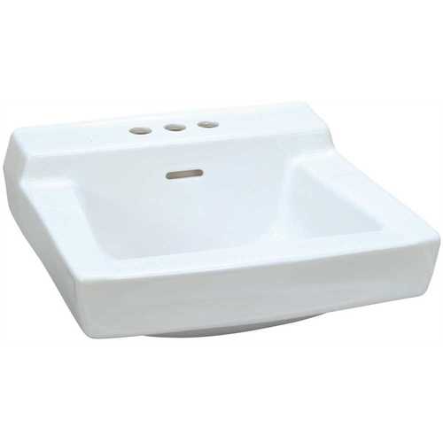 Gerber 12314 19 in. x 17 in. Gerber Plymouth Wall-Hung Bathroom Sink in White