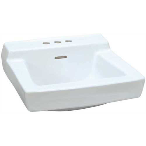 19 in. x 17 in. Gerber Plymouth Wall-Hung Bathroom Sink in White