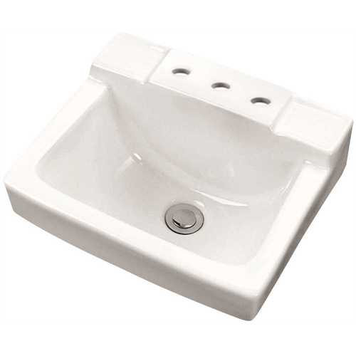 Gerber G0012354 West Point 12 in. Space Saver Wall Hung Sink Basin in White